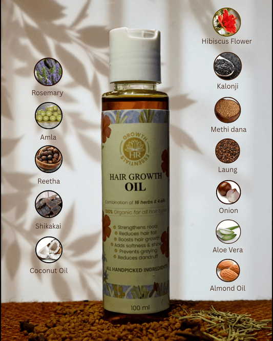 ORGANIC HAIR GROWTH OIL 100 ML🌿🇵🇰 - HR GROWTH ESSENTIALS