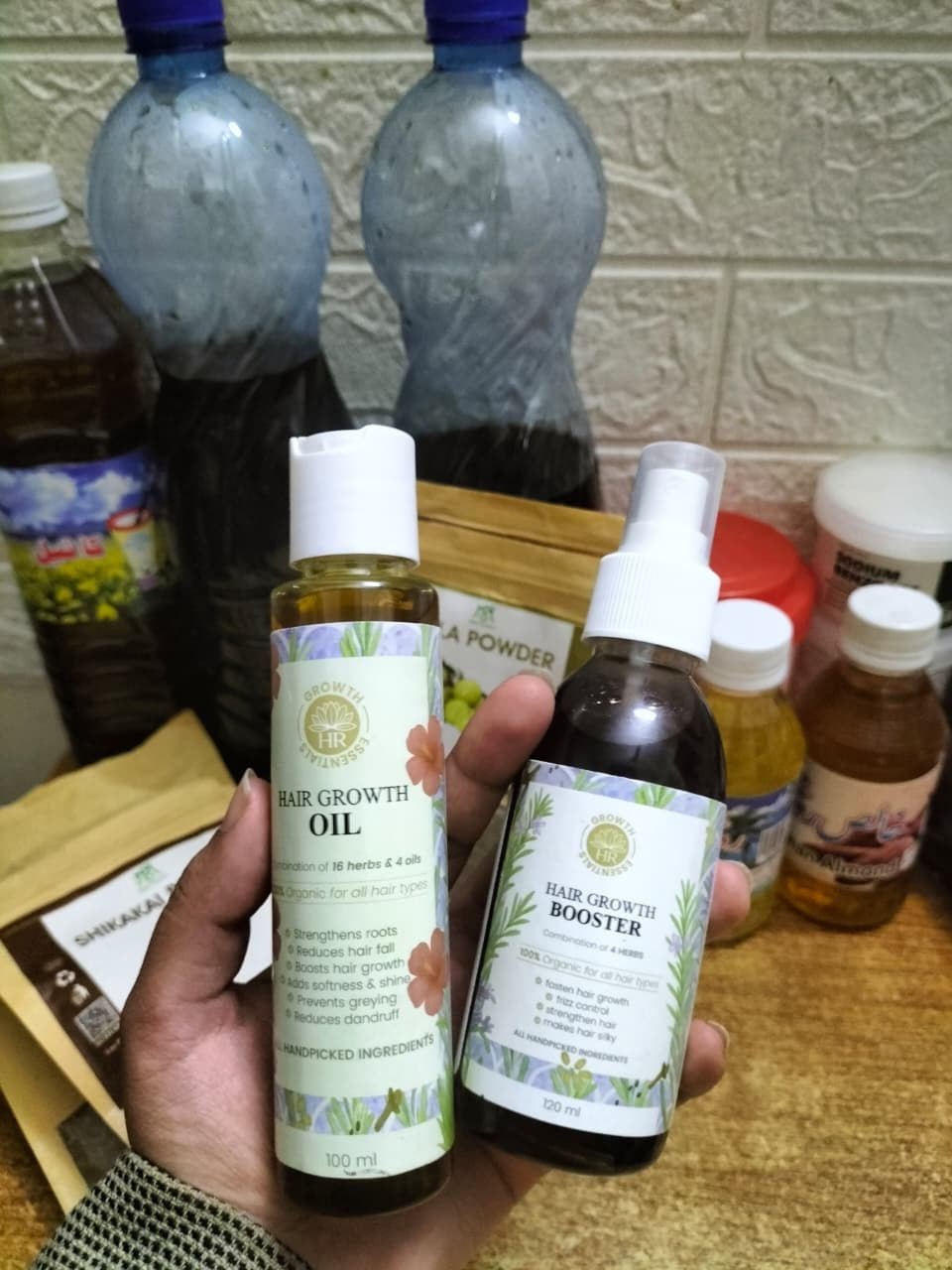 SPECIAL HAIR CARE COMBO OFFER WITH FREE OIL APPLICATOR BOTTLE🌿🇵🇰 - HR GROWTH ESSENTIALS